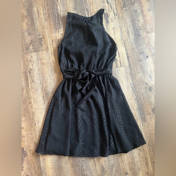 Express Black Halter Mini Sundress - Picture 2 of 3